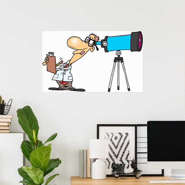 Poster Scientifique en astronomie télescope Humour scient (Créateur téléchargé)