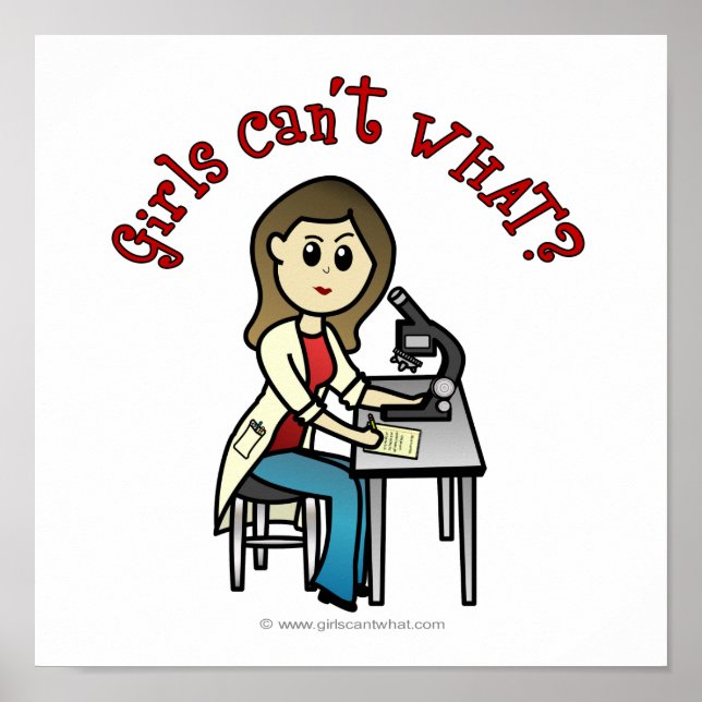 Poster Scientifique féminine légère (Devant)