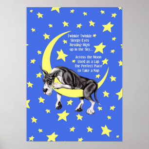 Poster Scintillement de manteau de great dane