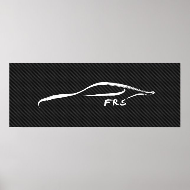 Poster Scion FR-S Brushstroke sur la fibre de carbone (Devant)
