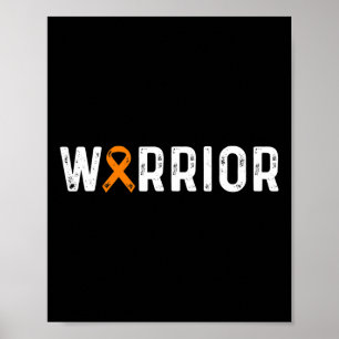 Poster Sclérose Conscience du guerrier Mme Orange Ruban