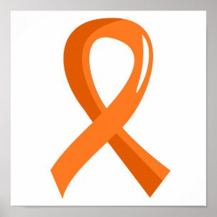 Poster Sclérose en plaques Ruban orange 3