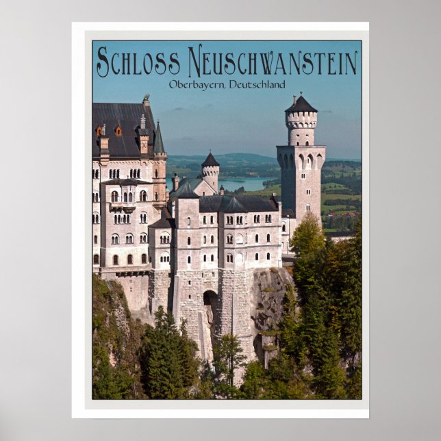 Poster Scloss Neuschwanstein (Devant)