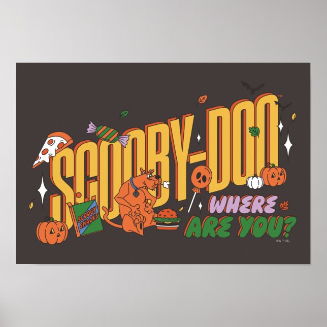 Poster Scooby-Doo Halloween Snack Logo (Devant)