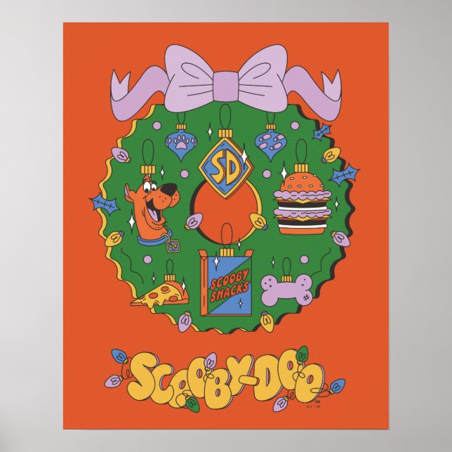 Poster Scooby-Doo Holiday Snack Wreath Graphic (Devant)