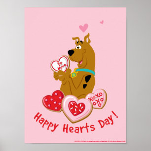 Poster Scooby-Doo - Joyeuse Journée des Coeurs