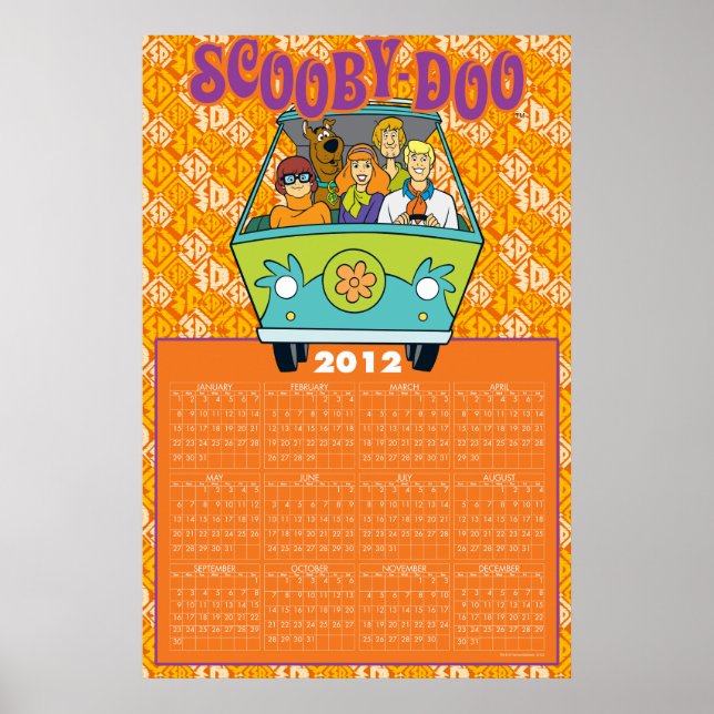 Poster Scooby-Doo La Machine Mystère Calendrier 2012 (Devant)