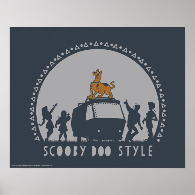 Poster Scooby Doo Style Tribal Van Silhouette (Devant)
