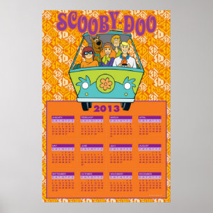 Poster Scooby-Doo The Mystery Machine 2013 Calendar