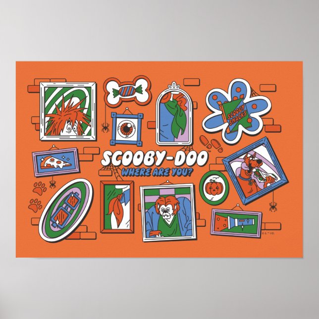 Poster Scooby-Doo Wall of Halloween Picture Frames (Devant)