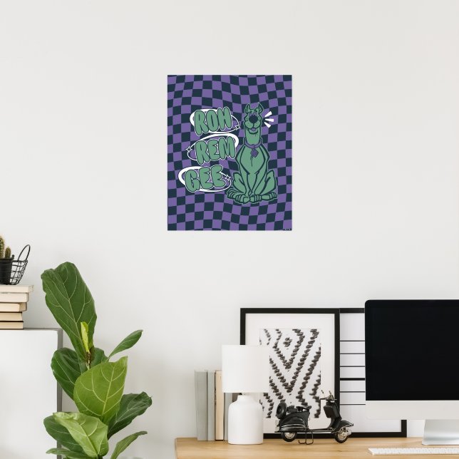 Poster Scooby rétro "OMG" (Bureau à domicile)