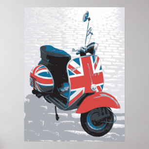 Poster Scooter classique Mod