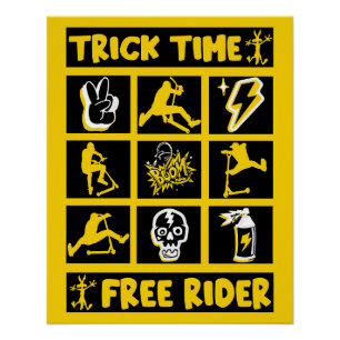 Poster Scooter Freestyle Trick