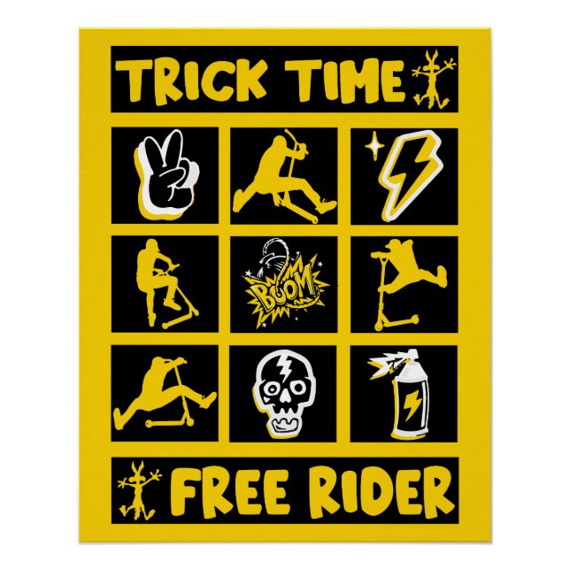 Poster Scooter Freestyle Trick (Devant)