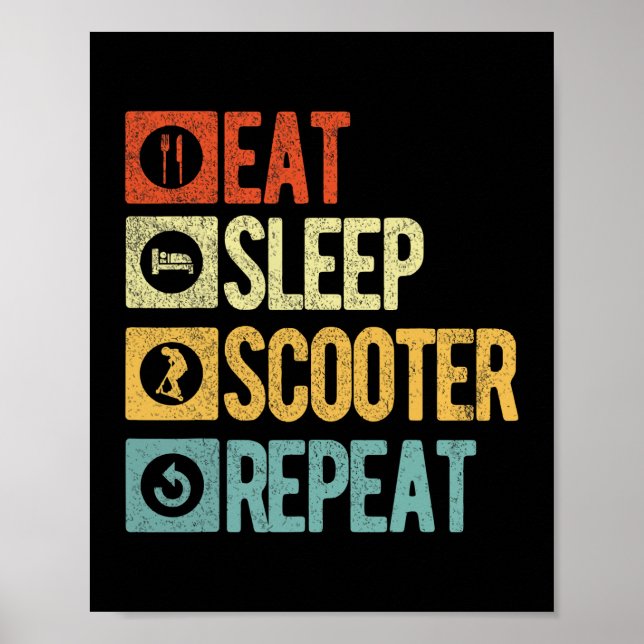 Poster Scooter Funky Stunt Scooter Rider Scooter Tricks R (Devant)