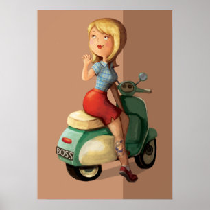 Poster Scooter Girl
