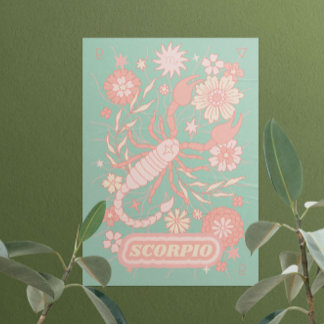 Poster Scorpio Celestial Zodiac Pastel Dreams Wall Arts