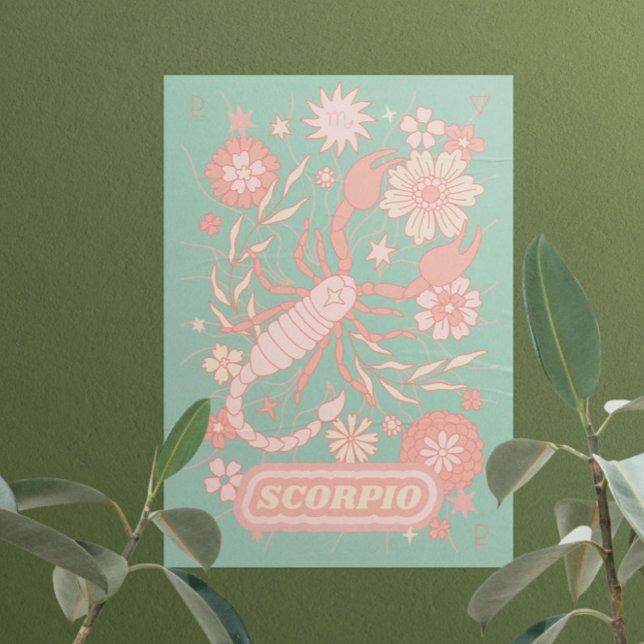 Poster Scorpio Celestial Zodiac Pastel Dreams Wall Arts (Créateur téléchargé)