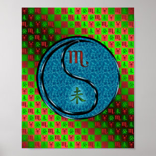 Poster Scorpio & Chèvre d'eau
