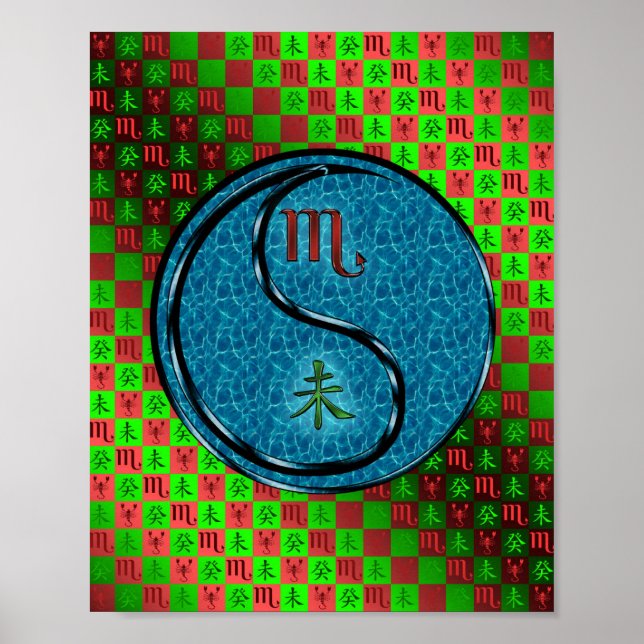 Poster Scorpio & Chèvre d'eau (Devant)