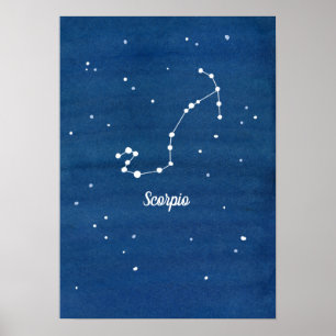 Poster Scorpio Constellation Night Sky