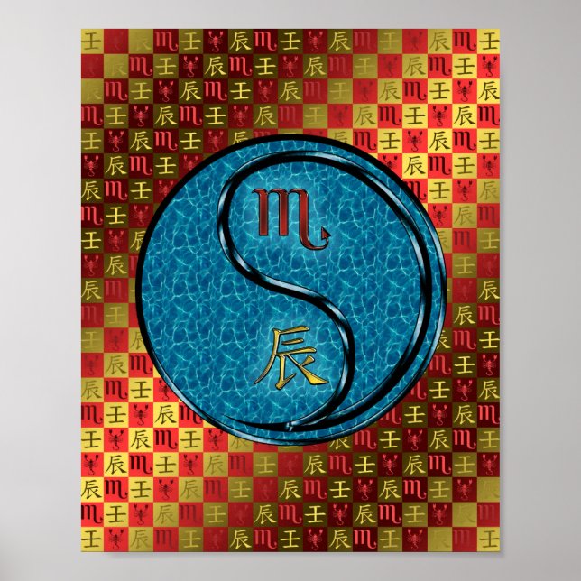 Poster Scorpio & Dragon d'eau (Devant)