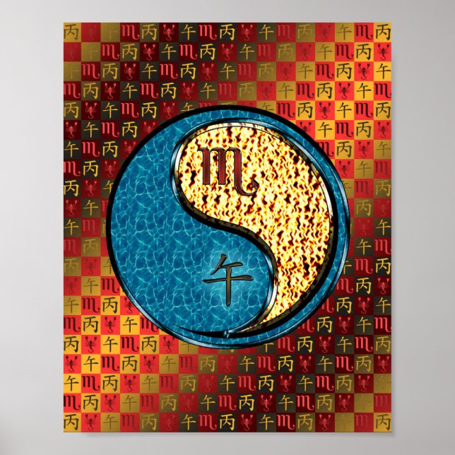 Poster Scorpio & Fire Horse (Devant)