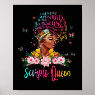 Poster Scorpio Queen Black Women Persistent Belle