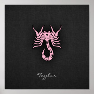 Poster Scorpio rose pâle