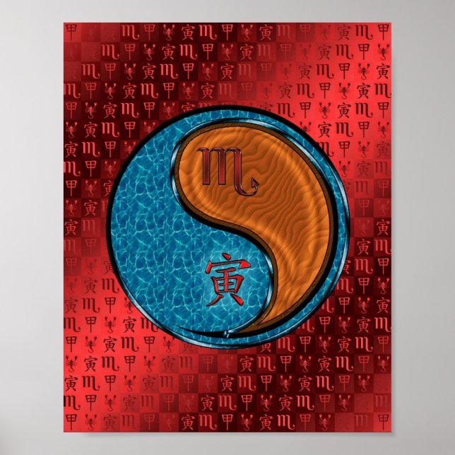 Poster Scorpio & Tigre de Bois (Devant)