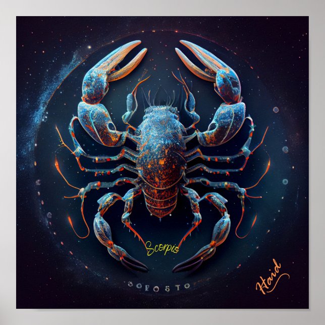 Poster Scorpio Zodiac Sign - AI (Devant)