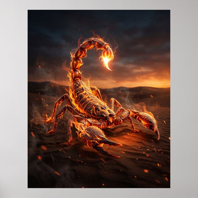 Poster Scorpion de feu Sables ardents (Devant)