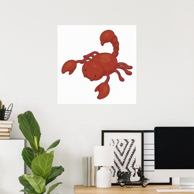 Poster Scorpion rouge Illustration (Créateur téléchargé)