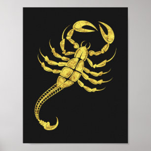 Poster Scorpion signe Zodiaque Tatouage Tribal Illustrati