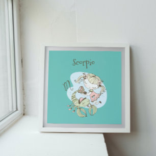 Poster Scorpion Whimsical Girl & Scorpion