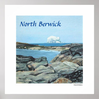 Poster Scotland Bass Rock North Berwick par Pola.B.Alex