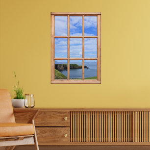 Poster Scotland Coast, Sky et Ocean Vue depuis une fenêtr