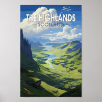 Scotland Highlands Scotland Travel Art Vintage