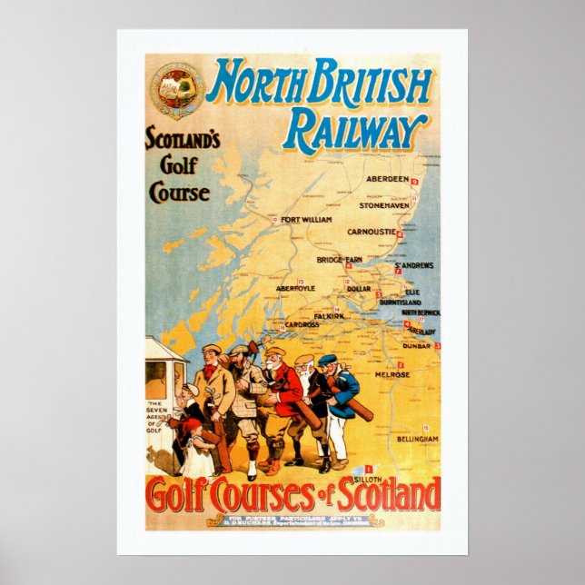 Poster Scotland's Golf Course Print (Devant)
