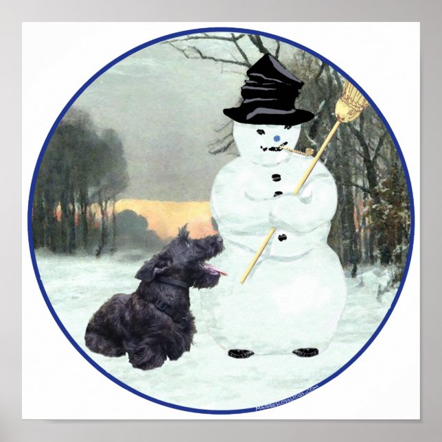 Poster Scottie Chien et Snowman (Devant)