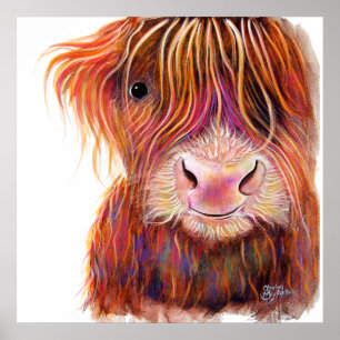 Poster SCoTTiSH HigHLaND CoW ' THe KiD 2 ' par SHiRLeY Ma