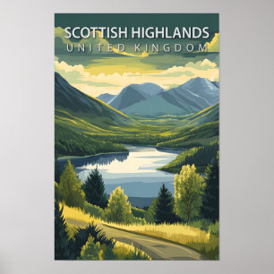 Poster Scottish Highlands Royaume-Uni Travel