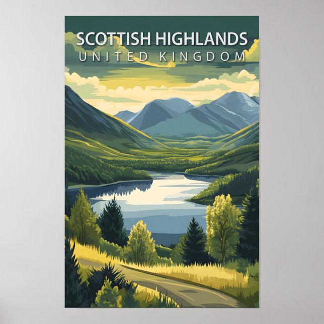 Poster Scottish Highlands Royaume-Uni Travel (Devant)