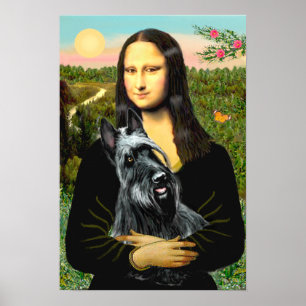 Poster Scottish Terrier 3 - Mona Lisa