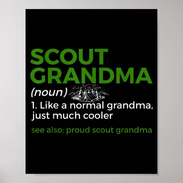 Poster Scouting Funny Scout Grandma Definition Proud Scou (Devant)