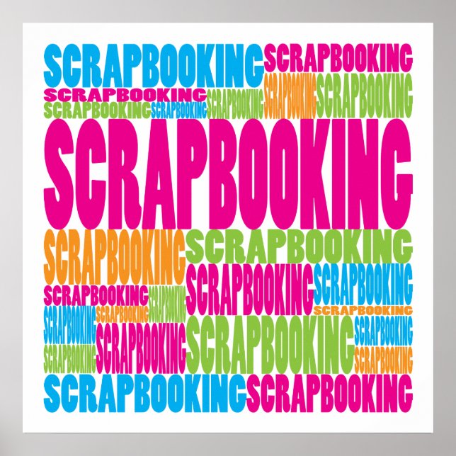 Poster Scrapbooking coloré (Devant)