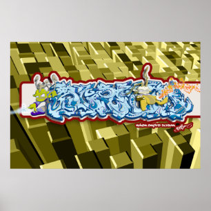 Poster Scream (style graffiti, SUPER_SHMOOVE)