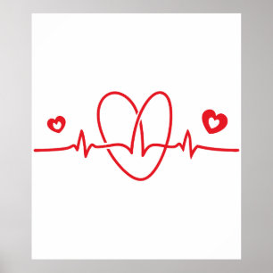 Poster Scribbles Heartbeat