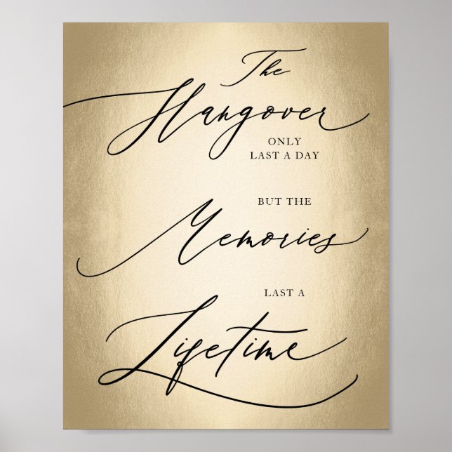 Poster Script de calligraphie Le signe Mariage de passe-p (Devant)