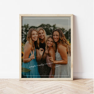 Poster Script minimal Meilleures photos de garde d'amis